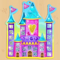 Portable Kids Mosaic Art Set with Princess & Unicorn Themes – Great Gift Idea