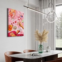 3 Pack Canvas Painting Kit Pre Drawn Canvas Pink for game room