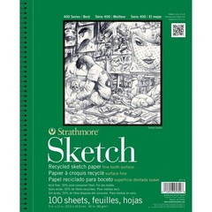 Strathmore 400 Series Recycled Sketch Pad 5.5×8.5 Wirebound 100 Sheets