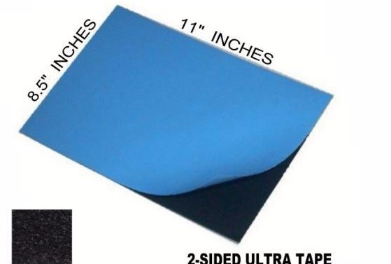 2 PC PACK – 2 SIDED TAPE ALL WEATHER ADHESIVE JUMBO SHEET 8.5″ X 11″ BOAT AUTO