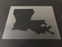 Louisiana #1 Stencil 10mm or 7mm Thick, States, College, Outline, Crafts