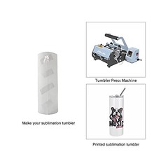 Sublimation Blanks Skinny Tumbler White 20 OZ Straight Stainless Steel