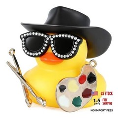 Cowboy Hat RubberDuck – Rubber Duck Accessories with Hat, Glasses Painting Duck