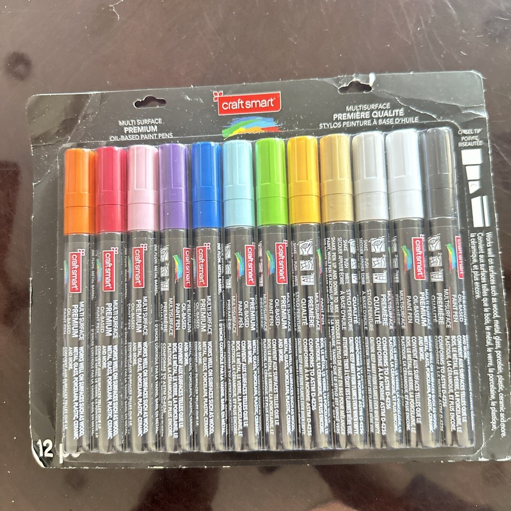 Premium Chisel Tip Oil-Based Paint Pens by Craft Smart® 12ct Asstd Colors