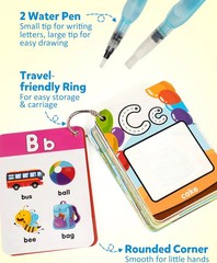 Coogam Water Coloring Alphabet Cards, Aqua Painting Water Drawing 26 Letters ABC