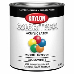 Krylon COLORmaxx Gloss White Acrylic Latex Brush On Paint 32 Fl Oz 1 Pack