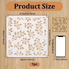 NBEADS Leaf Painting Stencils Templates, 10.8×10.8 Inch 10.8×10.8″,