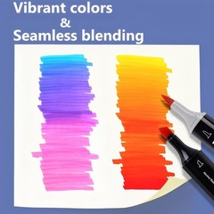 6 Pack Black Alcohol Markers, Double Tipped Soft Fine Tips and Brush Art Mark…