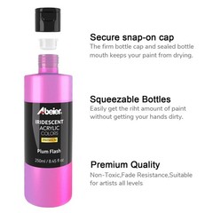 ABEIER Iridescent Acrylic Paint, Set of 20 Chameleon Colors, 8.45 oz/250ml La…