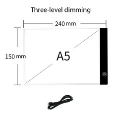 A5 LED Drawing Copy Board Tracing Light Box Ultra-thin Pad Painting Tracing UK
