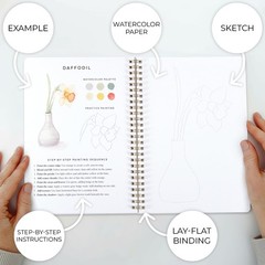 Beautiful Workbook for Beginners – Relaxing & Easy to Paint Water Coloring Bo…