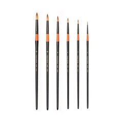 HWAHONG 6PCS Watercolor Paint Brushes 700R Round Artist Brush Set