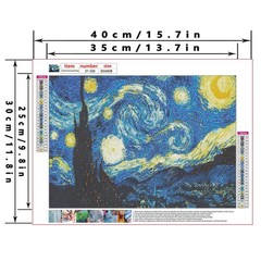 LYKEJI Starry Night Diamond Art Kits for 11.8 x 15.7 inches,
