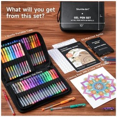 Non-Toxic Coloring Gel Pens for Adults & Kids