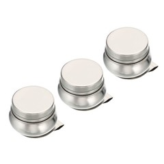 3Pcs 2″ x 1.8″ Palette Cup Paint Pot Container Cup with Lid and Clip Silver