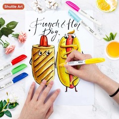 Fine Point 24-Color Permanent Marker Set – Safe & Quick-Drying for All Surfaces