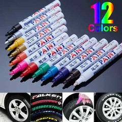 12Pcs Waterproof Permanent Paint Marker Pen For Car Tyre Tire Tread Rubber Metal