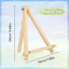 16 Pack 9 Inch Easel for Painting, Wooden Easel Stand Canvas Stand for Sign Tabl