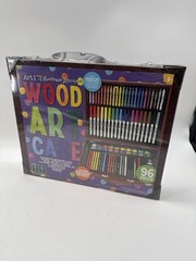 Art 101 Budding Artist Wood Art Case 96 Pieces + 12 Pages