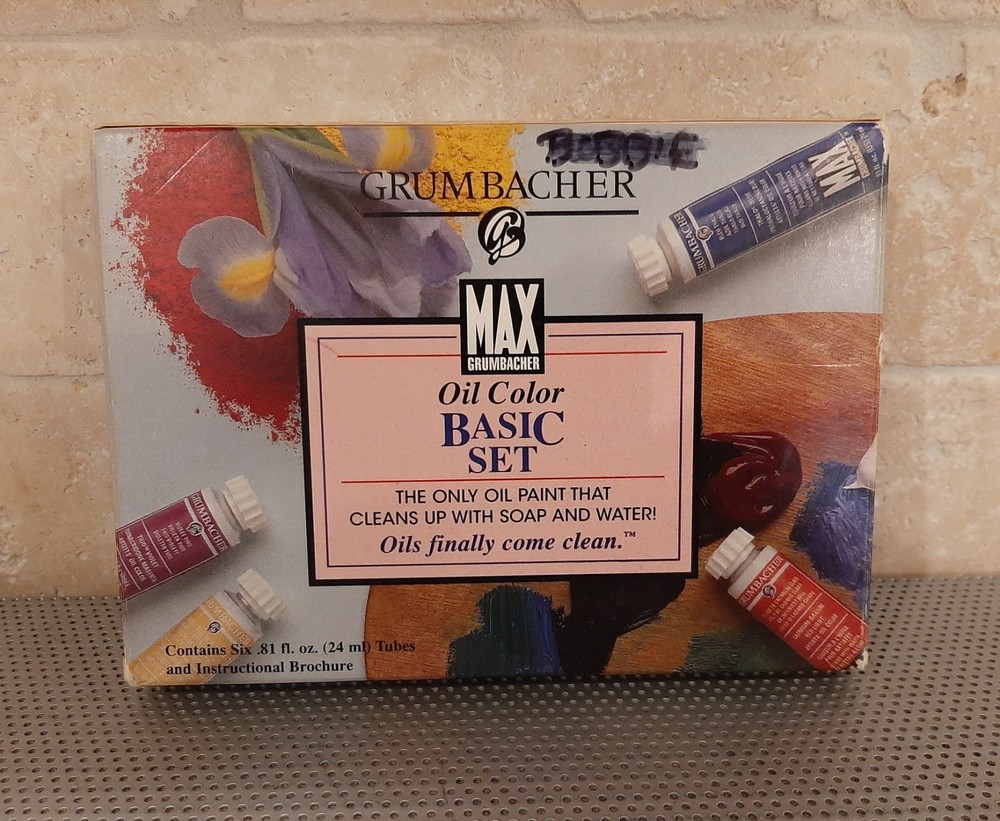 Grumbacher Max Oil Color Basic Set of Six 0.81 Fl Oz 24 ml Tubes Multicolor VTG