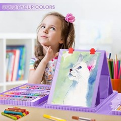 Art Supplies, 240-Piece Drawing Art Kit, Gifts for Girls Boys Teens, Purple