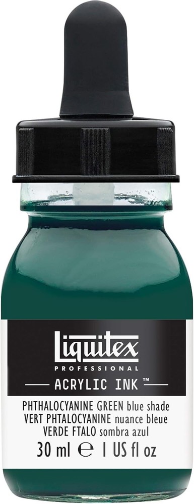 Liquitex Professional Acrylic Ink, 1-oz (30ml) Jar, Phthalocyanine Green Blue Sh