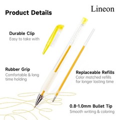 50 Pack Gel Pens with 25 Refills for Coloring Drawing Journaling Crafts