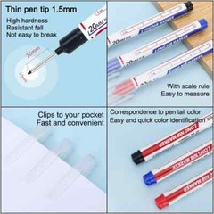 8Pcs 20mm Deep Hole Long Nib Head Markers For Metal Perforating Pen Woodworking