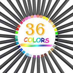 36 Fineliner Pens Color Set Drawing Painting Sketch Markers Fine Line Point Tip