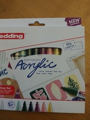 Edding Permanent Acrylic Paint Marker Start Set 2 x Fine, 6 x Medium U.S. Seller