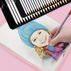 48 Oil Based Artist Pencils Set – Vibrant Colors, Break-Resistant, Gift Ready