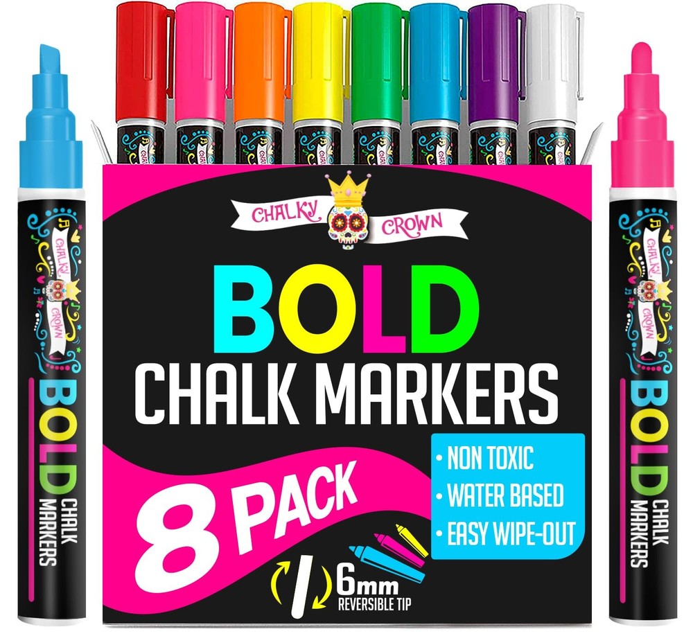 8 Count (Pack of 1), Red, Pink, Orange, Yellow, Green, Blue, Purple, White