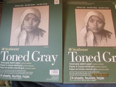 Lot of 2 Strathmore Gray Drawing 400 Series Toned Sketch Pad, 11″x14″, 24 Sheets
