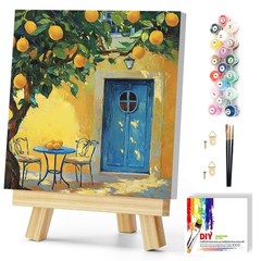 Lemon Tree Paint by Numbers Kit for Adults with Frame and Easel, Lemon Framed…