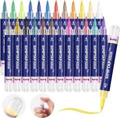 Arrtx Top Valve Action Marker Pen Set of 24 Colors Simptap Acrylic Paint Pens