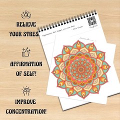 TIEFOSSI Relaxing Coloring Book, for Adults to Relax and Relieve A4, Mandalas