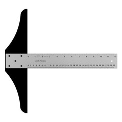 Ludwig Precision Heavy-Duty Aluminum T-Square for Art, Framing & Drafting, 12…