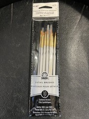 10PCS Detail Round Paint Brush Set 44278 Black Professional Art Brushes