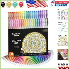Multicolor Glitter Gel Pen Set – 80 Pack for Adult Coloring, Crafts & Journaling