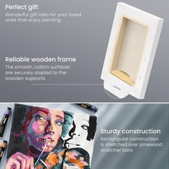Stretched Canvas 5 X 7 8 X 10 11 X 14 12 X 16 16 X 20 Inches Multipack Of 10 Bla