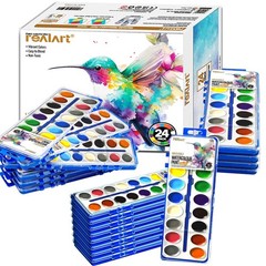 24 PCS 18 Colors Watercolor Paint Set Bulk Water Color Art Supplies