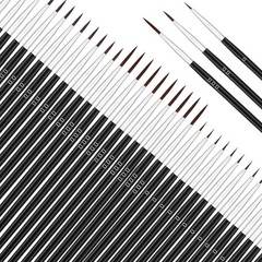 60pcs Fine Tip Detail Paint Brushes Set #000 #00 #0 Miniature Liner 3 Size
