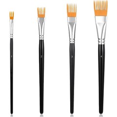 4Pcs Comb Artist Brush Set, Professional Artist Paintbrushes for Acrylic