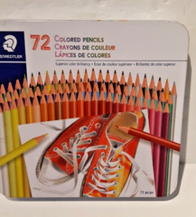 Staedtler Pencil Crayon Tin. 72 Pencil Set. Like New