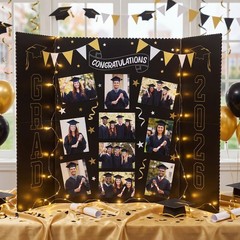 2 Pcs 2026 Graduation Photo Display Board Senior Trifold Poster Board 33×20 i…