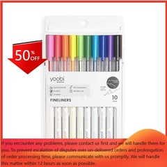 Yoobi Evolve 10pk Fineliner Pen Brights See-Through, Teacher Supplies
