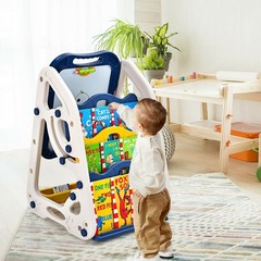 Kids Art Easel Magnetic Whiteboard Chalkboard Drawing Fun Activity Play