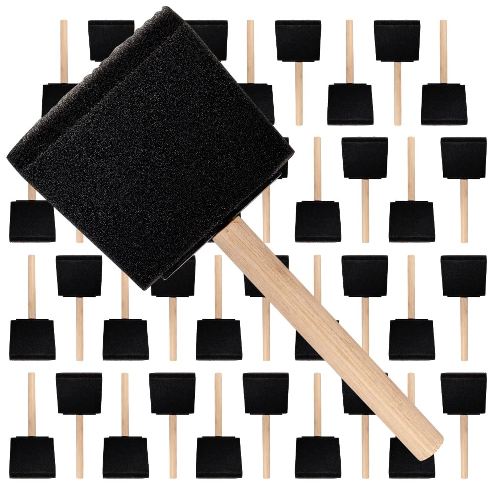 Foam Brushes 3 Inch 36 Piece Poly Foam Brush Set