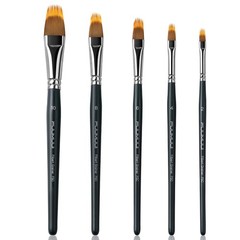 5Pcs Dual-Layer Paint Brush Set – Texture Comb & Filbert Brushes for Grass, Fur,