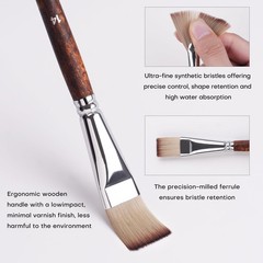 25pcs Paint Brush Set, Acrylic Paint Brushes, Professional Artist Series with…